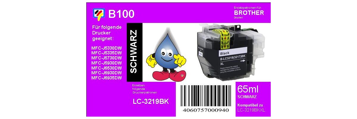 LC3219XLBK - schwarz - TiDis Ersatzdruckerppatrone mit 3.000 Seiten Druckleistung nach ISO - LC3219XLBK - schwarz - TiDis Ersatzdruckerppatrone mit 3.000 Seiten Druckleistung nach ISO