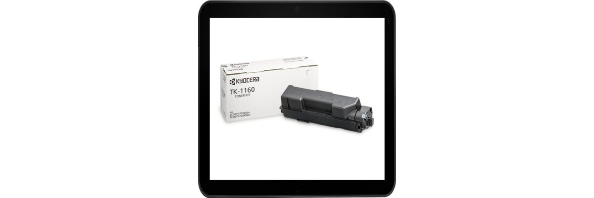 TK1160 - schwarz - Original Kyocera Toner mit 7.200 Seiten Druckleistung nach Iso - 1T02RY0NL0 - TK1160 - schwarz - Original Kyocera Toner mit 7.200 Seiten Druckleistung nach Iso - 1T02RY0NL0