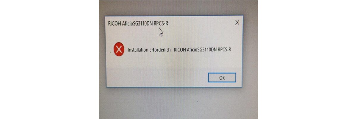 Ricoh Geldrucker - Druck- und/oder Powertreiber sind verschwunden - was kann ich tun? - Ricoh Geldrucker - Druck- und/oder Powertreiber sind verschwunden - was kann ich tun?