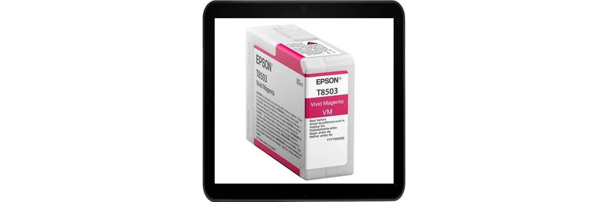 C13T850300 Epson Druckerpatronen Magenta mit 80ml Inhalt - C13T850300 Epson Druckerpatronen Magenta mit 80ml Inhalt