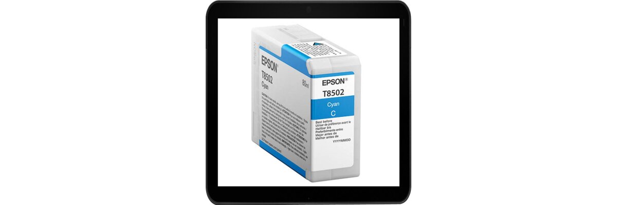 C13T850200 Epson Druckerpatronen Cyan mit 80ml Inhalt - C13T850200 Epson Druckerpatronen Cyan mit 80ml Inhalt