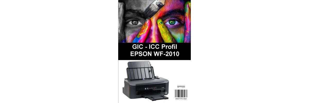 ICC Profil für Epson Workforce WF 2010 mit GIC Sublimationstinte Installations CD - WF 2010 - ICC Profil für GIC Sublimationstinte Installations CD