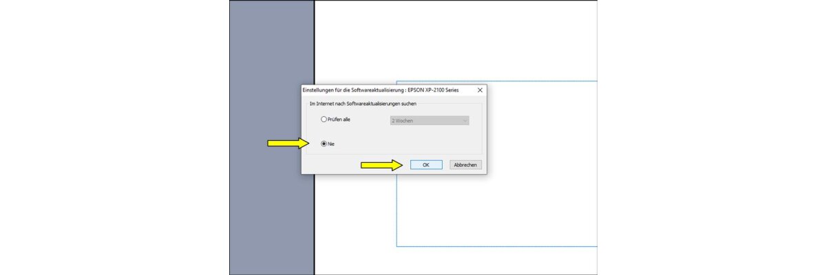 Epson Drucker Update ausschalten - Epson Drucker Update ausschalten