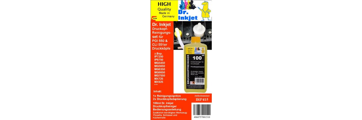 IRP415-US Printheadclean for Pixma MG6360 (PGI560 / CLI561) - IRP415-US Printheadclean for Pixma MG6360 (PGI560 / CLI561)