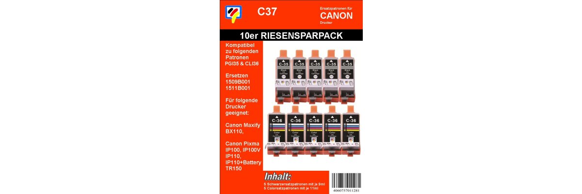 Druckerpatronen für den Canon Pixma TR 150 - Druckerpatronen für den Canon Pixma TR 150