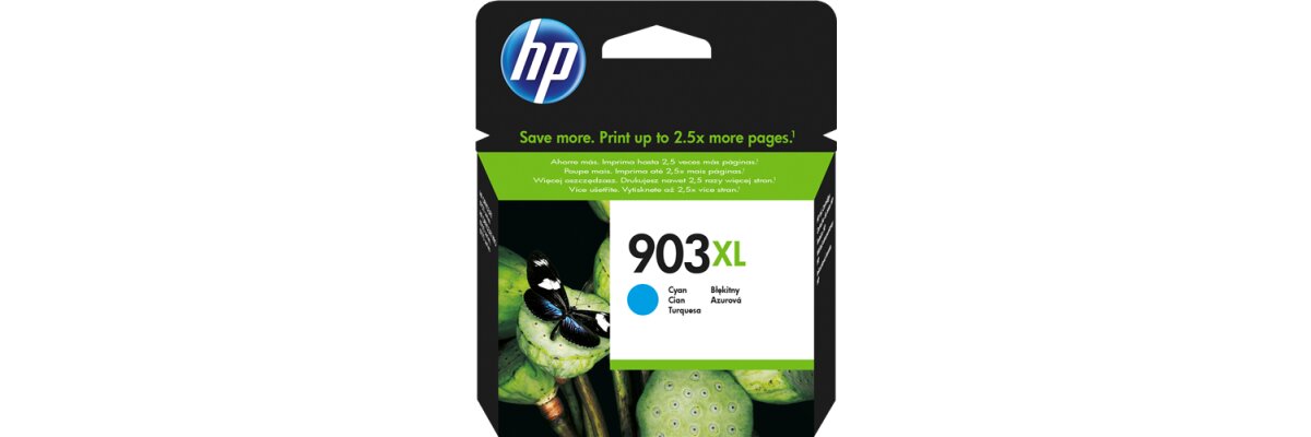 HP903XL Cyan HP Tintenpatrone mit ca. 825 Seiten Druckleistung nach Iso - T6M03AE - HP903XL Cyan HP Tintenpatrone mit ca. 825 Seiten Druckleistung nach Iso - T6M03AE