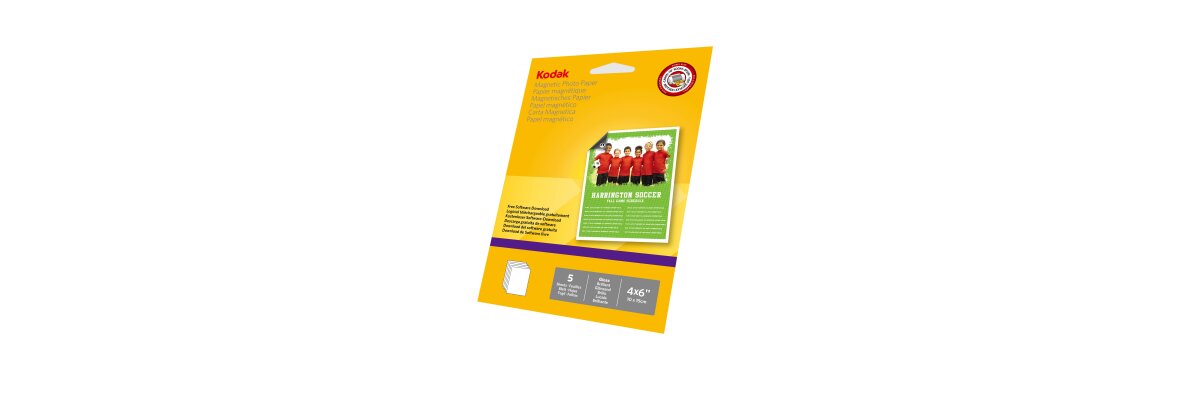 Kodak 6x4 Magnetic Photo Paper - 5 Blatt Packung - Kodak 6x4 Magnetic Photo Paper - 5 Blatt Packung