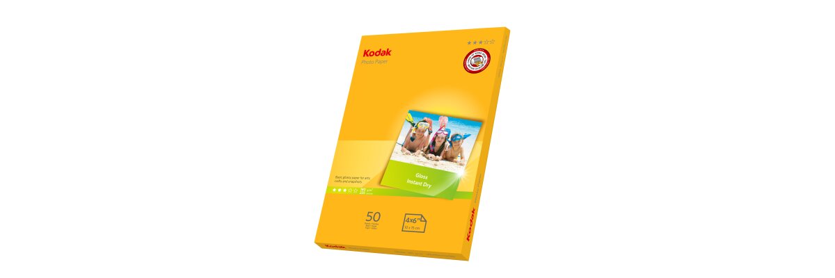 Kodak 6x4 Photo Glossy 180g - 50 Blatt Packung - Kodak 6x4 Photo Glossy 180g - 50 Blatt Packung