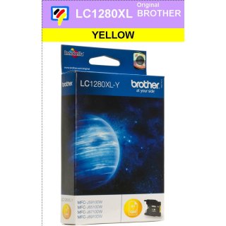 LC1280XLY Brother XL Druckerpatrone yellow mit 1.200 Seiten Druckleistung nach ISO