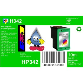 HP342 - TiDis Ersatzpatrone für C9361EE - color -  mit 9ml Inhalt