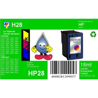 HP28 - TiDis Ersatzpatrone für C8728AE - color -  mit 8ml Inhalt und ca. 190 Seiten Druckleistung nach Iso