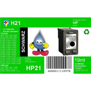 HP21 - TiDis Recyclingpatrone für C9351CE - schwarz -  mit 19ml Inhalt