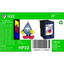 HP22 - TiDis Recyclingpatrone für C9352CE - color -...
