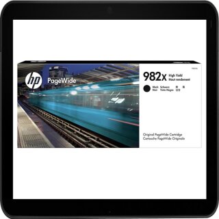 HP 982X schwarz Tintenpatrone mit ca. 20.000 Seiten Druckleistung laut Hersteller - T0B30A