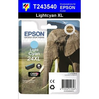 T24354010 - lightcyan - EPSON Original Drucktinte mit 9,8 ml Inhalt zum Superangebot