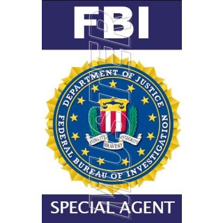 FBI Ausweis mit Bild und beidseitig bedruckt - Spaßausweis, 10,00