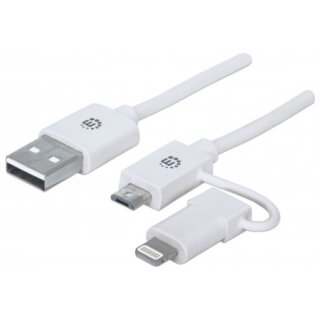 iLynk 2-in-1-Ladekabel: Lightning / Micro USB