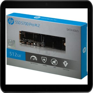 HP SSD S700 PRO FESTPLATTE INTERN 512GB 2LU76AA#ABB M.2 L: 564MB/S S: 518MB/S