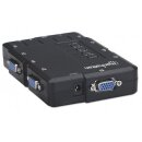 4-Port Kompakt-KVM-Switch mit Audio