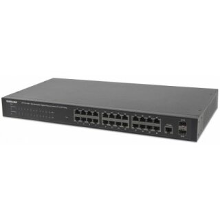 24-Port Gigabit Ethernet PoE+ Web-Managed Switch mit 2 SFP-Ports