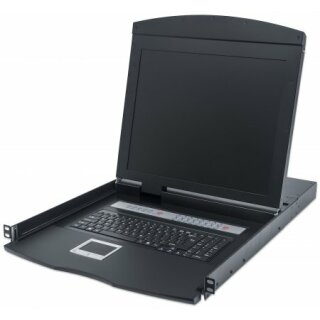 16-Port Rackmount KVM-Switch mit LCD-Konsole