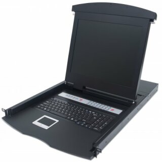 16-Port Rackmount KVM-Switch mit LCD-Konsole