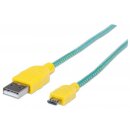 Hi-Speed Micro-B-USB-Kabel mit Stoffummantelung