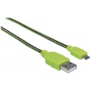 Hi-Speed Micro-B-USB-Kabel mit Stoffummantelung