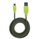 Hi-Speed Micro-B-USB-Kabel mit Stoffummantelung