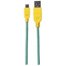 Hi-Speed Micro-B-USB-Kabel mit Stoffummantelung