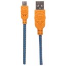 Hi-Speed Micro-B-USB-Kabel mit Stoffummantelung