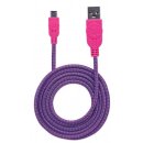 Hi-Speed Micro-B-USB-Kabel mit Stoffummantelung