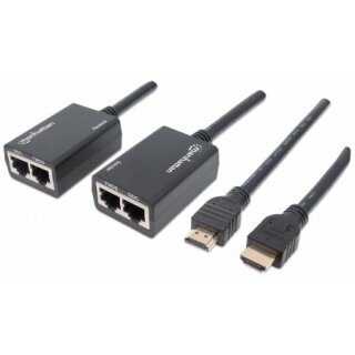 1080p HDMI over Ethernet Extender mit integrierten Kabeln