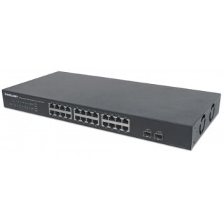 24-Port Gigabit Ethernet Switch mit 2 SFP-Ports