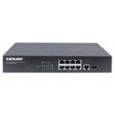 8-Port Fast Ethernet PoE+ Web-Smart Switch mit Gigabit Combo-Port