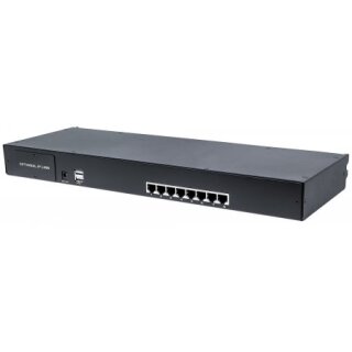 Modularer 8-Port KVM-Switch mit Cat5-/VGA-Schnittstelle