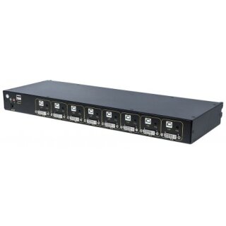 Modularer 8-Port KVM-Switch mit DVI-Schnittstelle