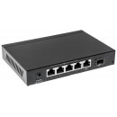 5-Port Gigabit Ethernet PoE+ Switch mit SFP Kombo-Port