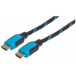 High Speed HDMI-Kabel mit Ethernet-Kanal und geflochtener Ummantelung