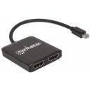 Mini-DisplayPort auf 2-Port HDMI-Splitter-Hub mit MST