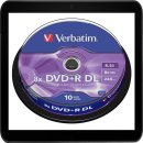 VERBATIM DVD+R 8.5GB 8X (10) SP 43666 SPINDEL DOUBLE...