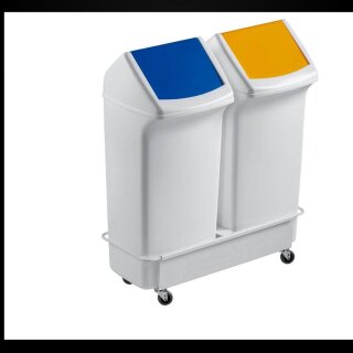 DURABLE Transportroller Durabin Square Trolley Duo 40 weiß 27,0 x 66,5 cm bis 80,0 kg