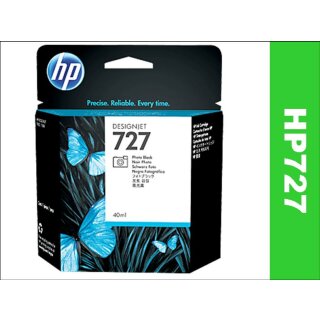 HP727PB - Original B3P17A - foto schwarz - Druckpatrone mit 40ml Inhalt