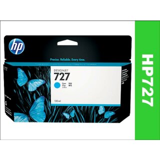 HP727C XL- Original B3P19A - Cyan - Druckpatrone mit 130ml Inhalt