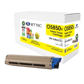 43865721-Yellow- Jet Tec Ersatzlasertoner mit 6.000 Seiten Druckleistung nach Iso