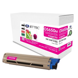 43872306- Magenta- Jet Tec Ersatzlasertoner mit 2.000 Seiten Druckleistung nach Iso