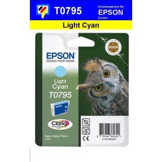 T079540-lightcyan-EPSON Original Drucktinte mit 11ml Inhalt zum Superangebot