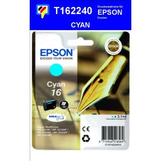 T16224010-cyan-EPSON Original Drucktinte mit 3,1ml Inhalt zum Superangebot