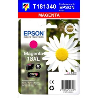 T18134010 XL magenta EPSON Original Drucktinte mit 6,6ml Inhalt zum Superangebot