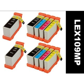 Lex109MP - TiDis Riesensparpack mit 10 XL Ersatzpatronen 4x Black und je 2x Cyan, Magenta und Yellow